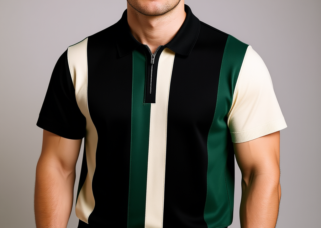 Druvell Fairway Stripe detail view, studio